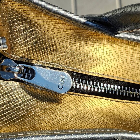 STUNNING GUM GIANNI CHIARINI DESIGN Metallic Woven Handbag Purse BNWT Italy - Picture 3 of 11